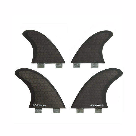 Captain Fin Co - Tyler Warren Quad - Medium - Black (FCS) Surfboard Fins Captain Fin Co