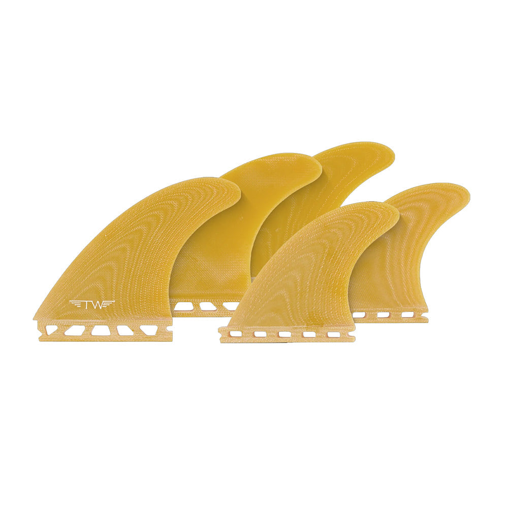 Captain Fin Co - Tyler Warren 5 Fin - Large - Yellow (Futures) Surfboard Fins Captain Fin Co