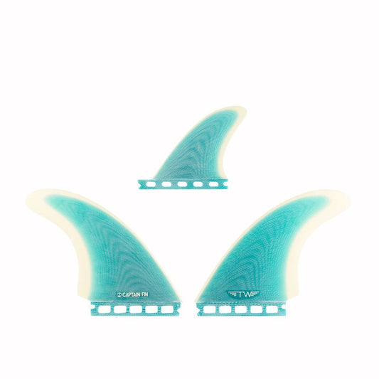Captain Fin Co - Tyler Warren Twin Especial + Trailer - Medium - Turquoise (Futures) Surfboard Fins Captain Fin Co