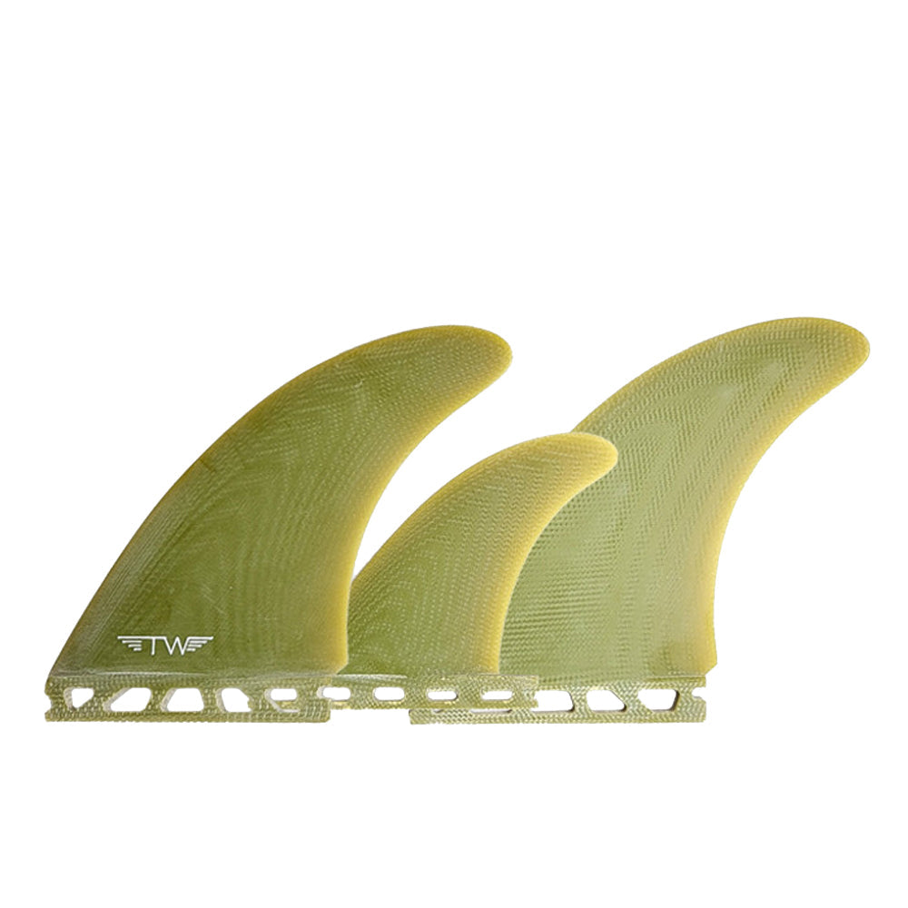 Captain Fin Co - Tyler Warren Twin + Trailer - Large - Olive (Futures) Surfboard Fins Captain Fin Co