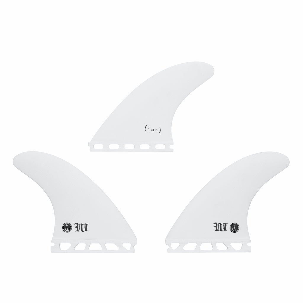 Captain Fin Co - Wade Goodall Tri - Medium - White (Futures) Surfboard Fins Captain Fin Co