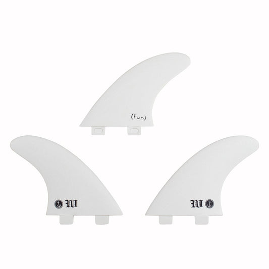 Captain Fin Co - Wade Goodall Tri - Medium - White (FCS) Surfboard Fins Captain Fin Co