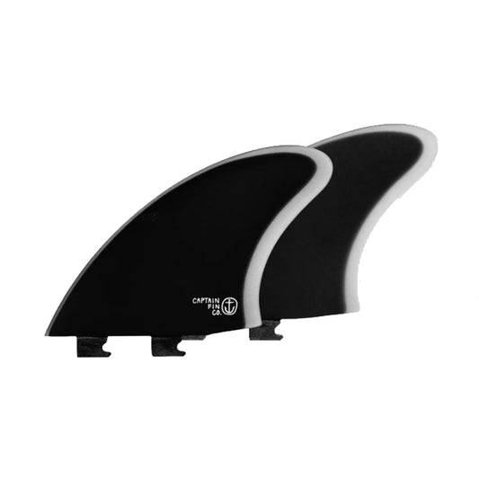 Captain Fin Co - CF Twin Keel - Large - Black (Snap-In / FCS II) Surfboard Fins Captain Fin Co