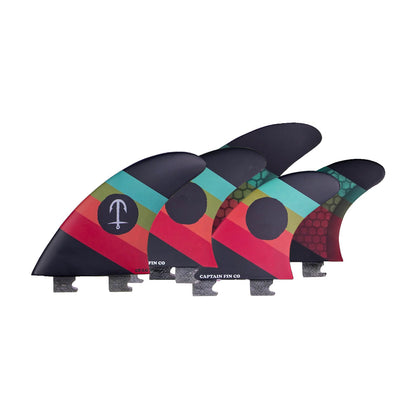 Captain Fin Co - CF Series 5 Fin - SM/MD/LG - Black (Snap-In / FCS II) Surfboard Fins Captain Fin Co