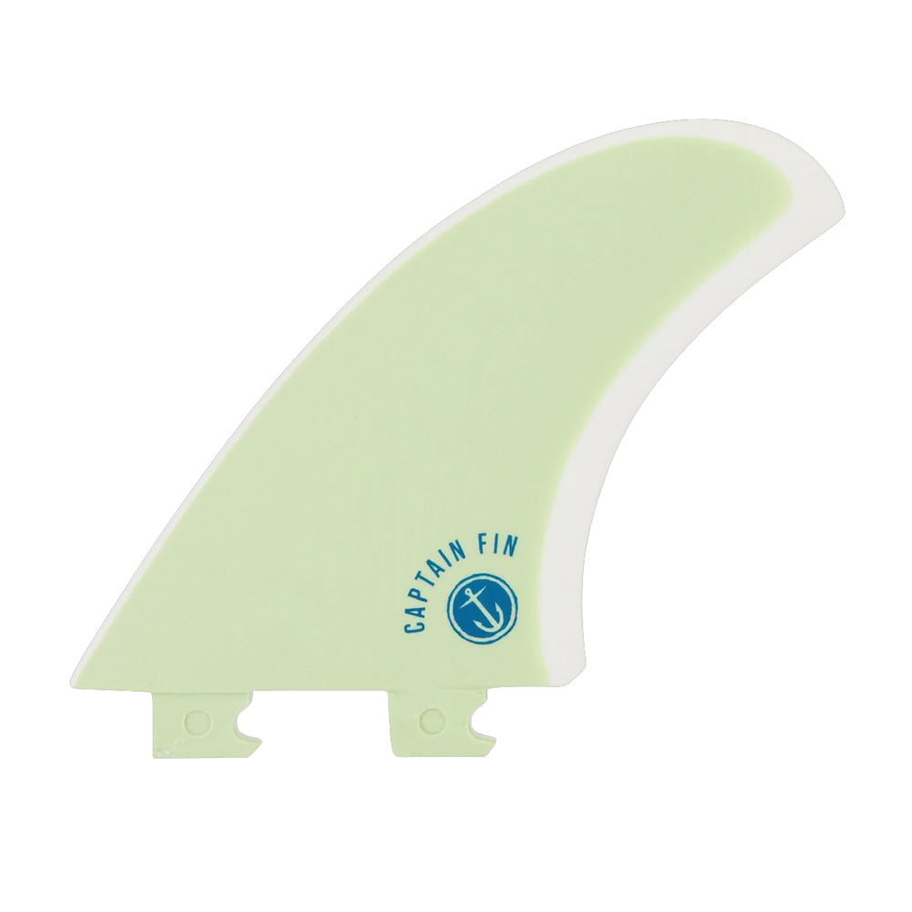 Captain Fin Co - CF Twin + Trailer - Medium - Mist Green (Snap-in / FCS II) Surfboard Fins Captain Fin Co