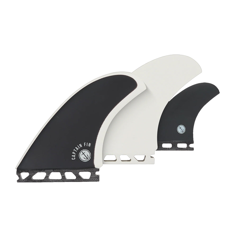 Captain Fin Co - CF Twin + Trailer - Medium - Black (Futures) Surfboard Fins Captain Fin Co