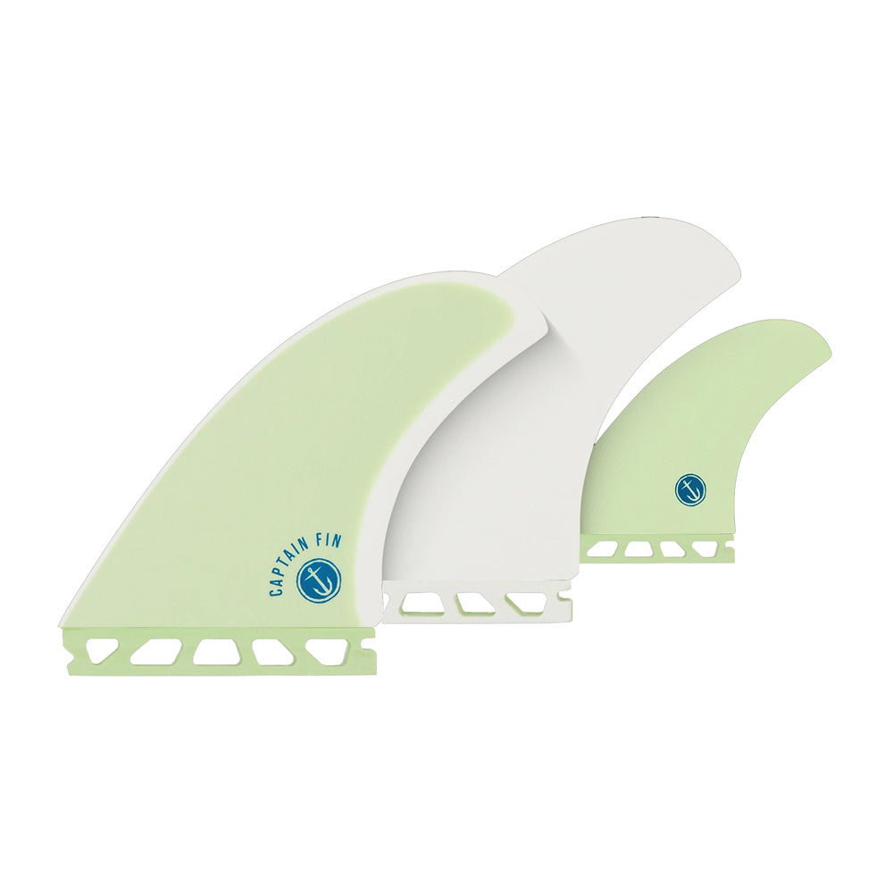 Captain Fin Co - CF Twin + Trailer - Medium - Mist Green (Futures) Surfboard Fins Captain Fin Co