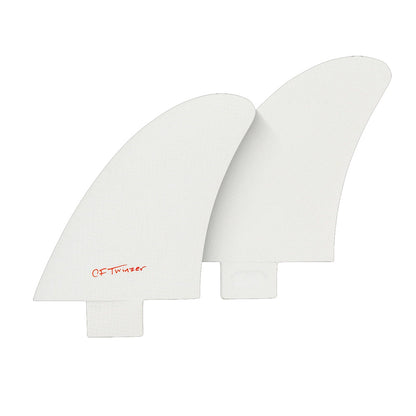 Captain Fin Co - CF Twinzer - White (FCS) Surfboard Fins Captain Fin Co