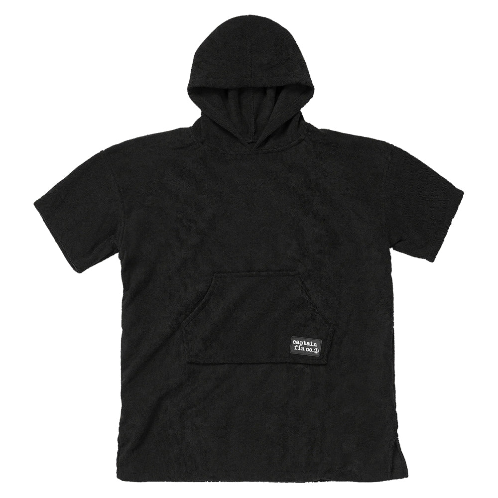 Captain Fin Co - Changing Robe - Youth - Black Surfing Captain Fin Co