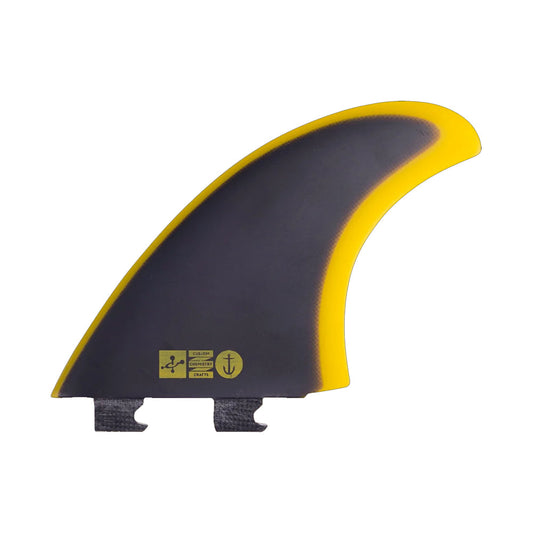 Captain Fin Co - Chemistry Twin - Medium - Black/Yellow (Snap-In/FCS II) Surfboard Fins Captain Fin Co