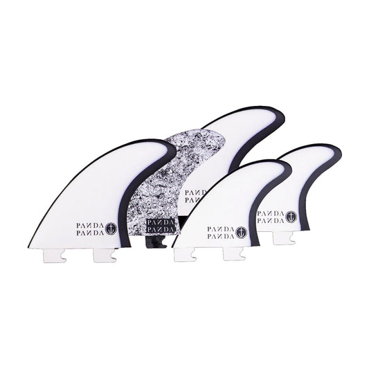 Captain Fin Co - Panda 5 Fin - Medium - Black/White (Snap-In / FCS II) Surfboard Fins Captain Fin Co