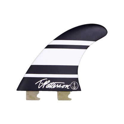 Captain Fin Co - Timmy Patterson Tri - Medium - Black/White (Snap-In / FCS II) Surfboard Fins Captain Fin Co