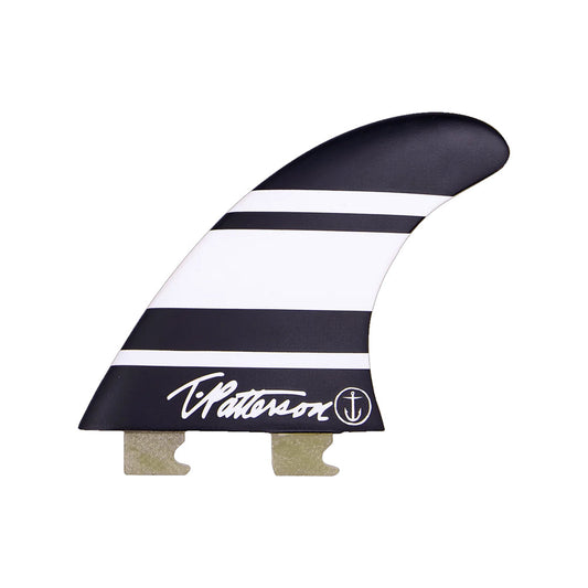 Captain Fin Co - Timmy Patterson Tri - Medium - Black/White (Snap-In / FCS II) Surfboard Fins Captain Fin Co