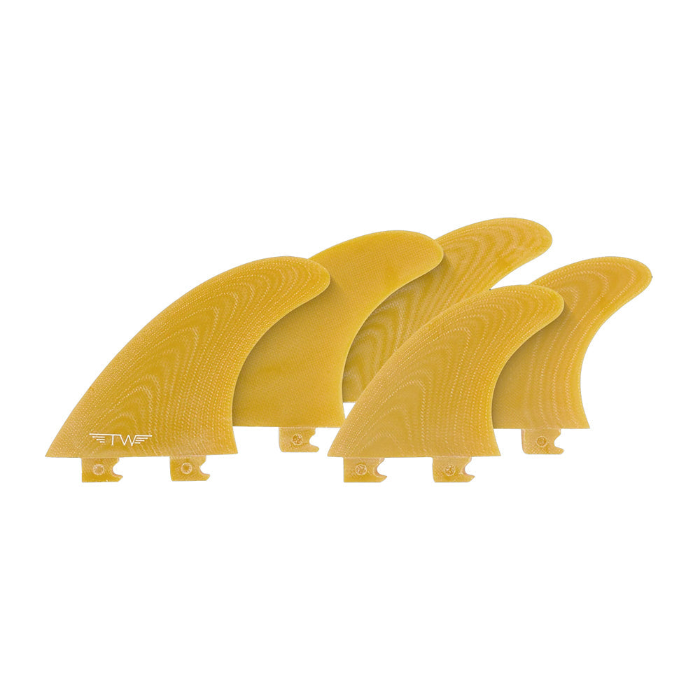 Captain Fin Co - Tyler Warren 5 Fin - Large - Yellow (Snap-In / FCS II) Surfboard Fins Captain Fin Co