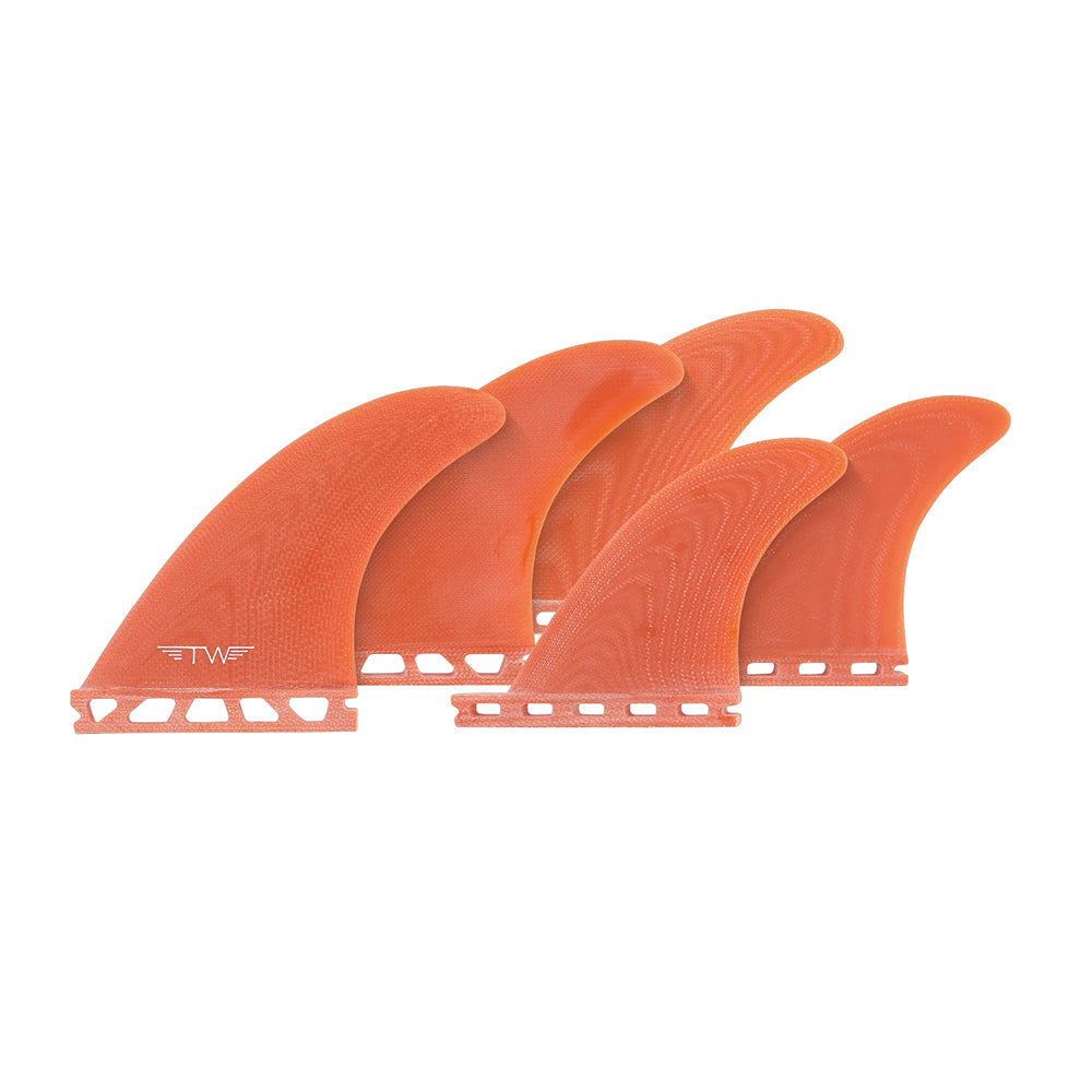 Captain Fin Co - Tyler Warren 5 Fin - Medium - Orange (Futures) Surfboard Fins Captain Fin Co