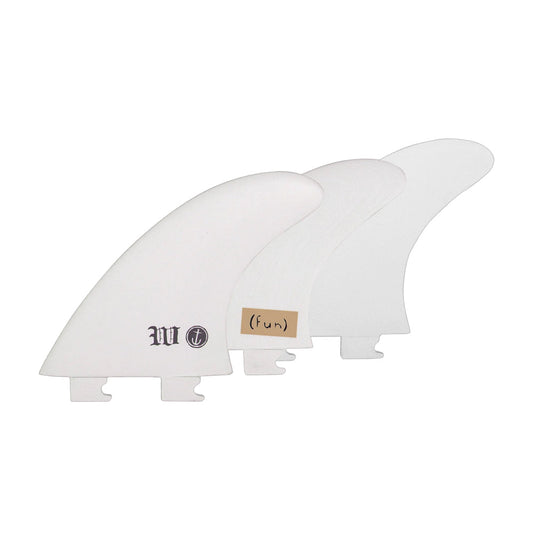 Captain Fin Co - Wade Goodall Tri - Medium - White (Snap-In / FCS II) Surfboard Fins Captain Fin Co
