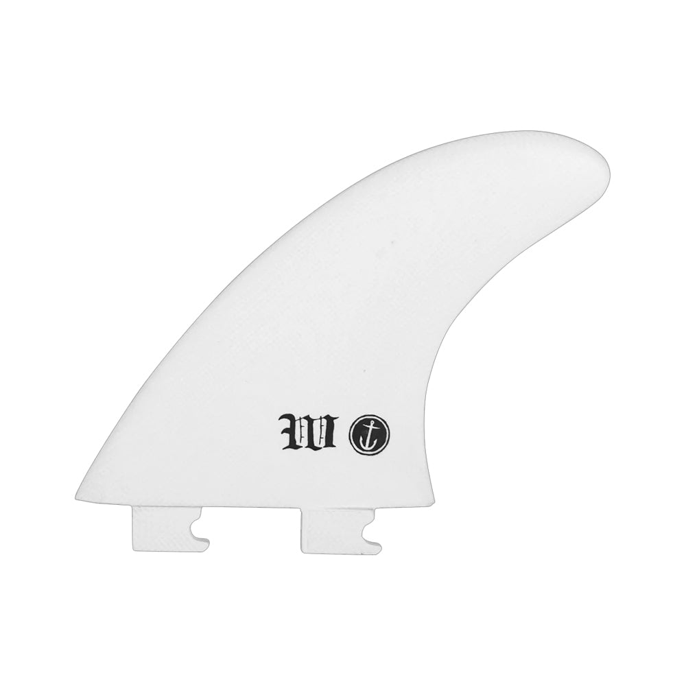 Captain Fin Co - Wade Goodall Tri - Medium - White (Snap-In / FCS II) Surfboard Fins Captain Fin Co