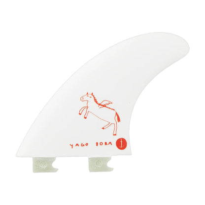 Captain Fin Co - Yago Dora Tri - MD/LG - White (Snap-In / FCS II) Surfboard Fins Captain Fin Co