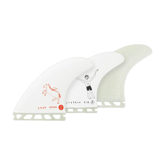 Captain Fin Co - Yago Dora Tri - MD/LG - White (Futures) Surfboard Fins Captain Fin Co