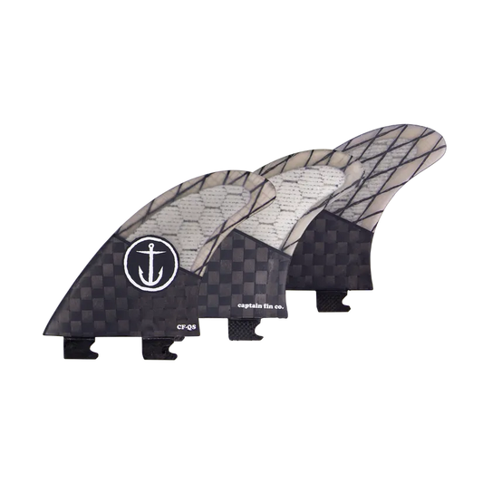 Captain Fin Co CF Quickness SI Thruster Set Grey FCS-II Compatible Surfboard Fin Captain Fin Co S