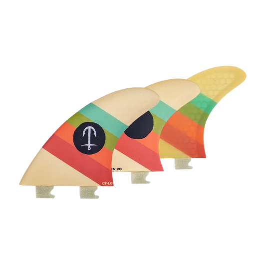 Captain Fin Co CF Series SI Thruster Set Cream FCS-II Compatible Surfboard Fin Captain Fin Co XS