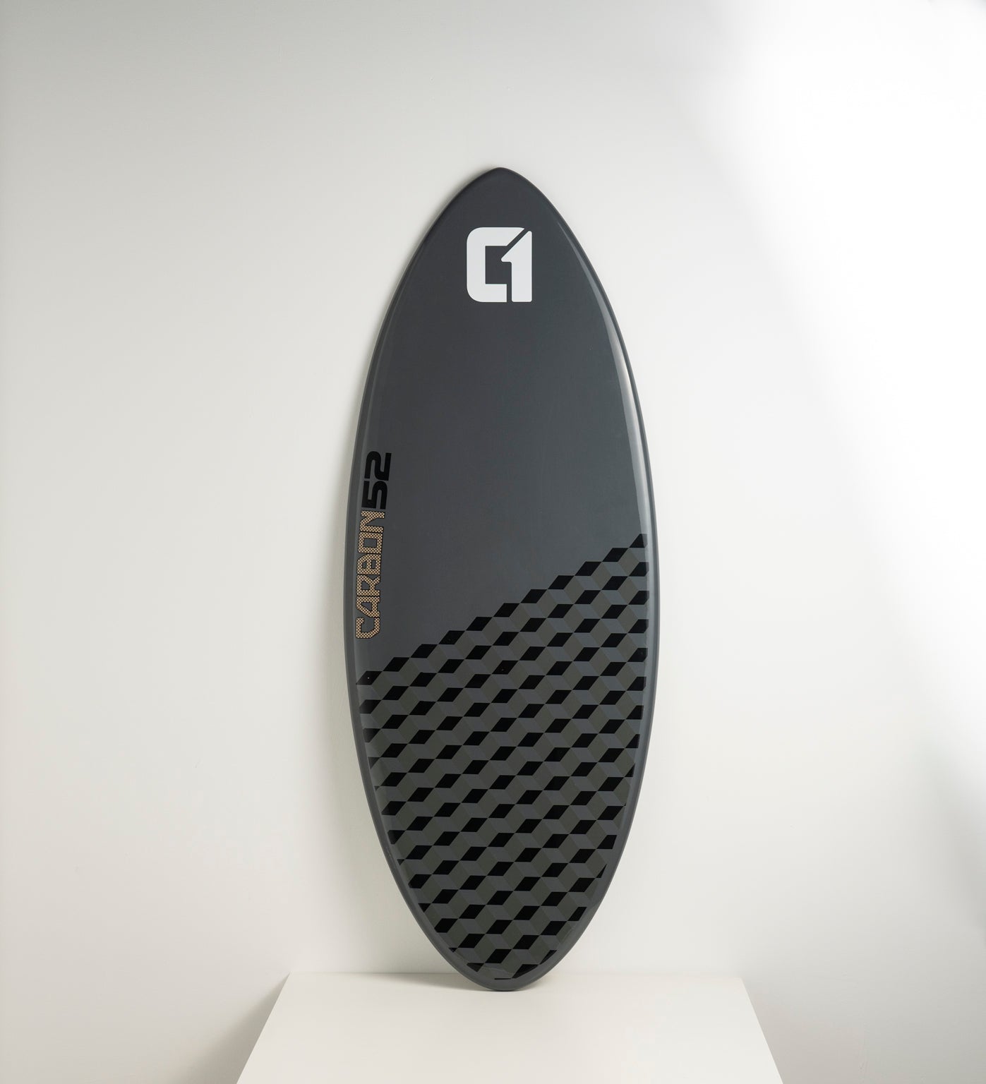 Carbon Fibre Epoxy Skimboard 50-56inch Cobalt Grey Carbon Skimboard Circle One Surf