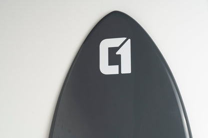 Carbon Fibre Epoxy Skimboard 50-56inch Cobalt Grey Carbon Skimboard Circle One Surf