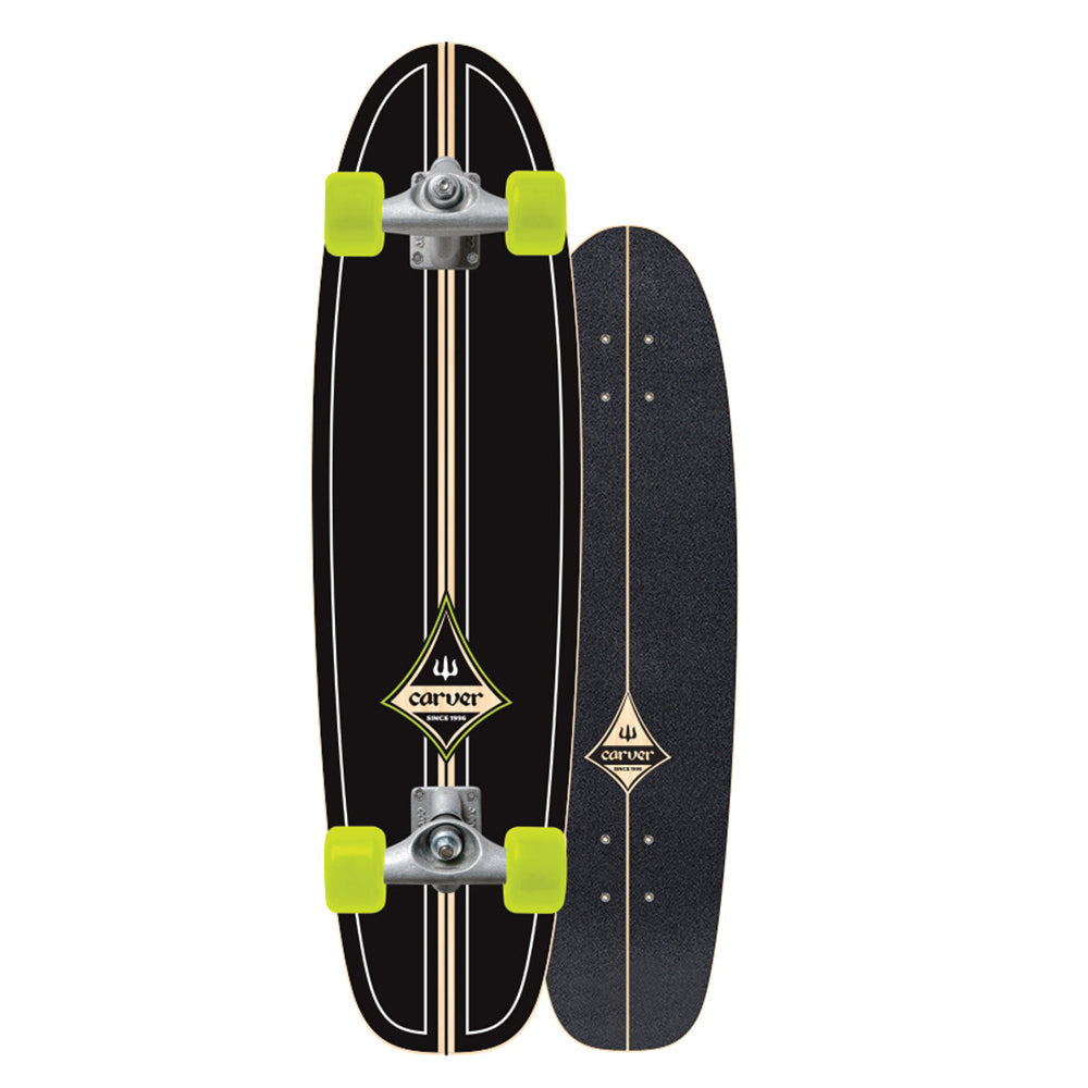 Carver 29" Surfrider Black C5 Surfskate Complete Skateboards Carver