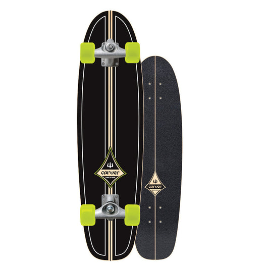 Carver 29" Surfrider Black C5 Surfskate Complete Skateboards Carver