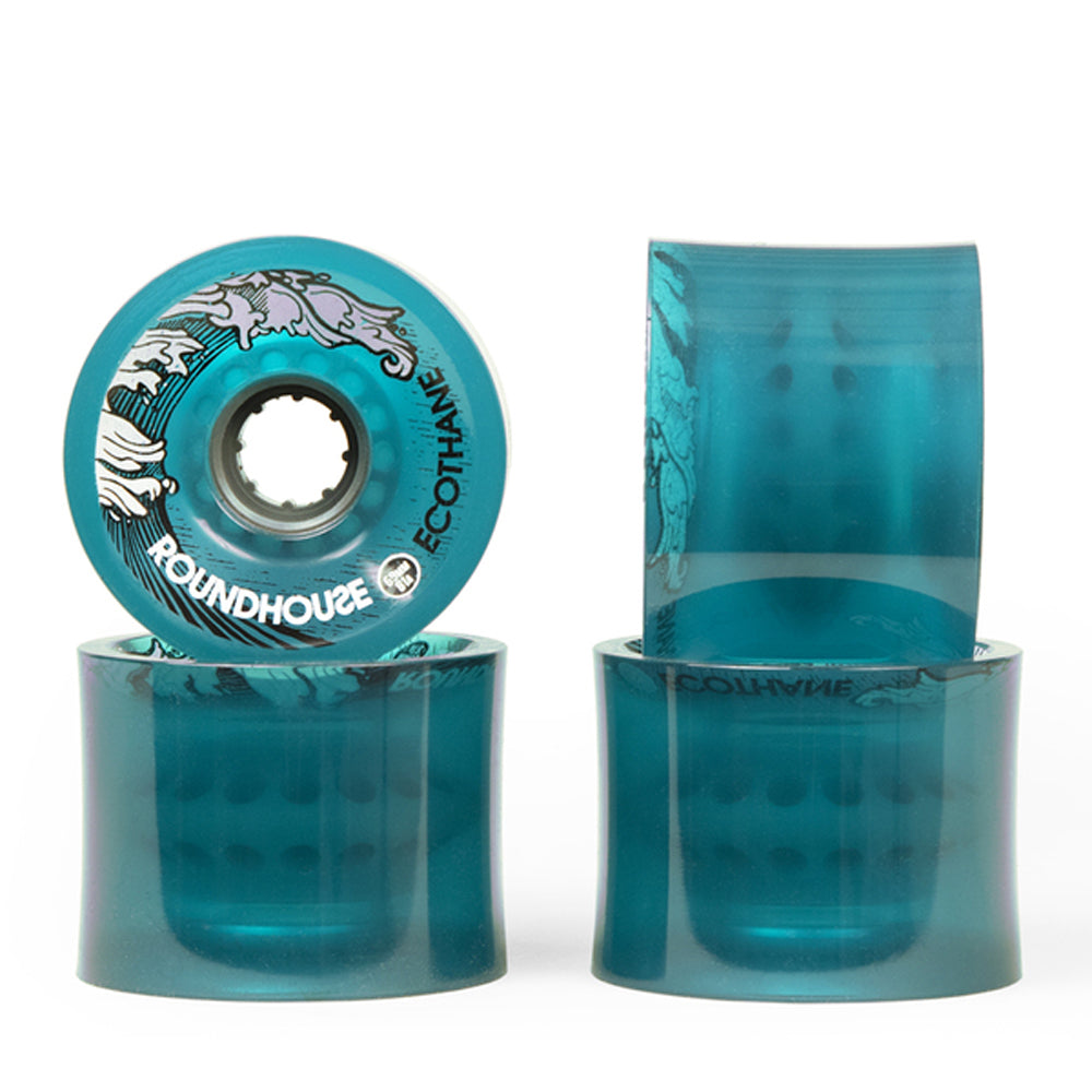 Carver Skateboards - Roundhouse Wheels - 69mm Eco Concave - Aqua (81A) Skateboard Wheels Carver