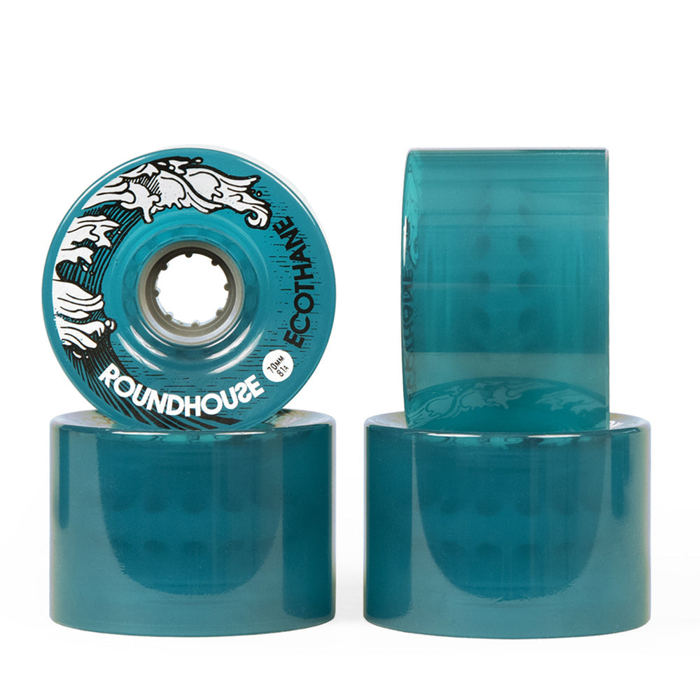 Carver Skateboards - Roundhouse Wheels - 70mm Eco Mag - Aqua (81A) Skateboard Wheels Carver