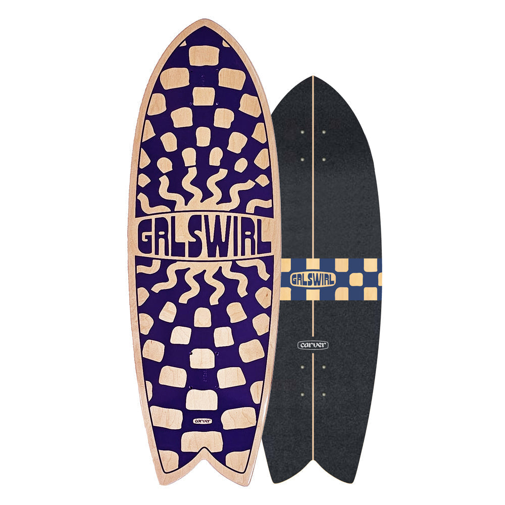 Carver Skateboards - 29.25" GirlSwirl Swirlcheck - Deck Only Skateboards Carver