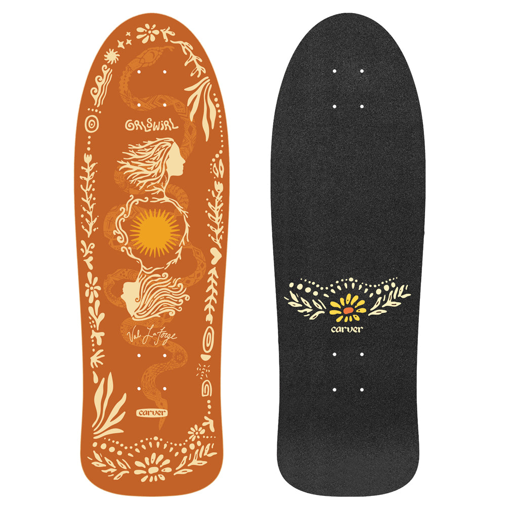 Carver Skateboards - 31" GrlSwirl Sunflower - Deck Only Skateboard Decks Carver