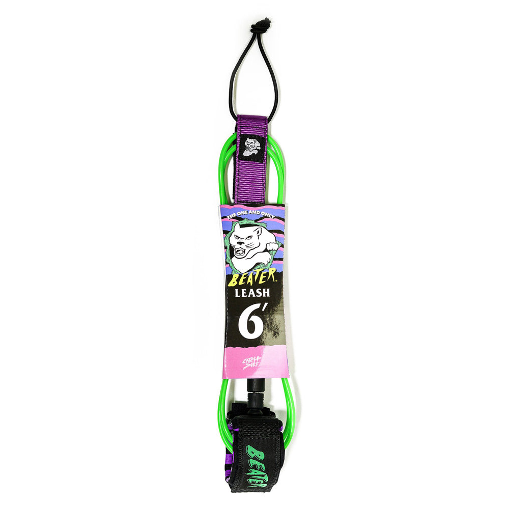 Catch Surf - Beater 6' Leash - Green & Purple Surfboard Leashes Catch Surf