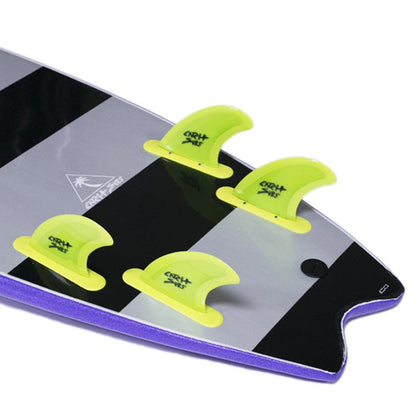 Catch Surf - Safety Edge Quad Fin Kit - Lime Surfboard Fins Catch Surf