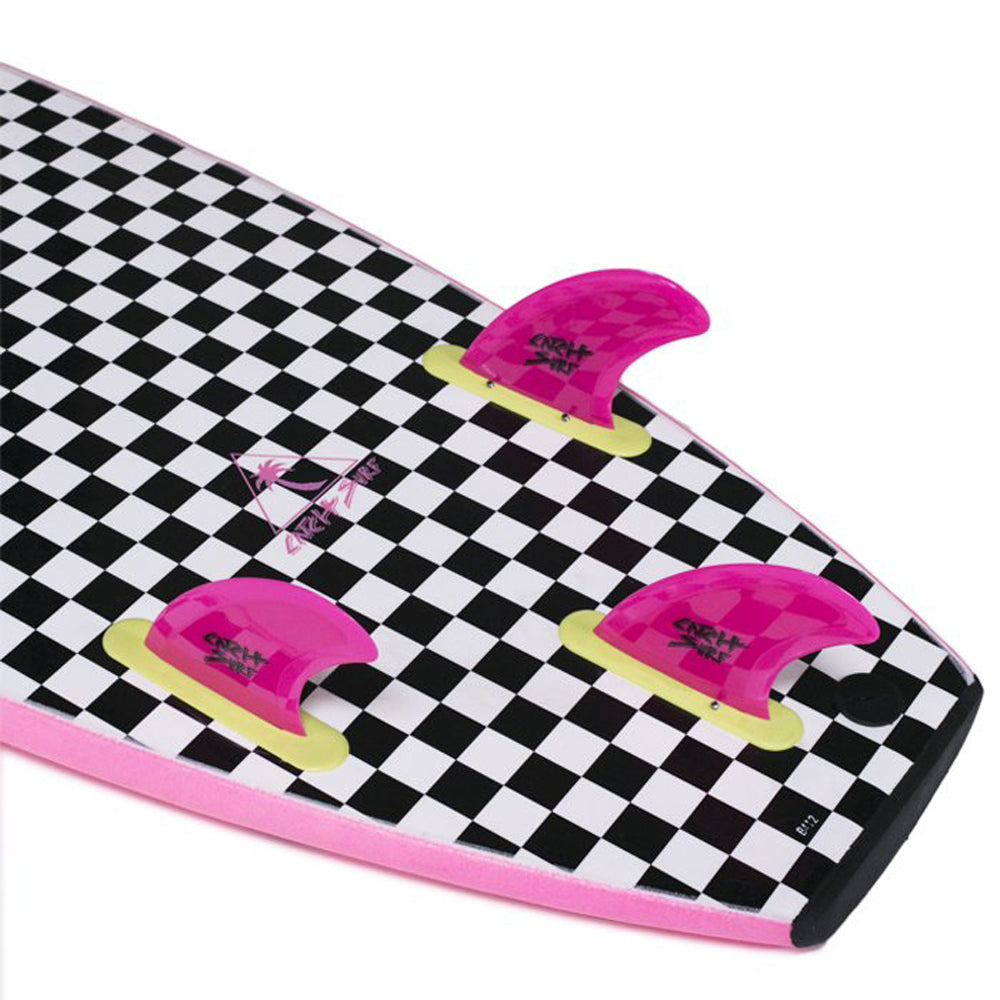 Catch Surf - Safety Edge Tri Fin Kit - Hot Pink Surfboard Fins Catch Surf