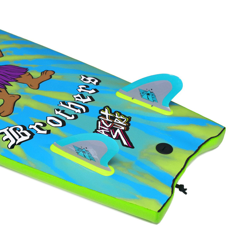Catch Surf - Beater Pro - Safety Edge Twin Fin Kit - Grey & Cool Blue Surfboard Fins Catch Surf