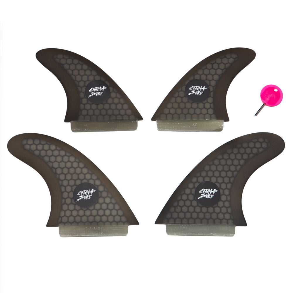 Catch Surf - Ultra Hi-Perf Quad Fin Kit - Black Surfboard Fins Catch Surf