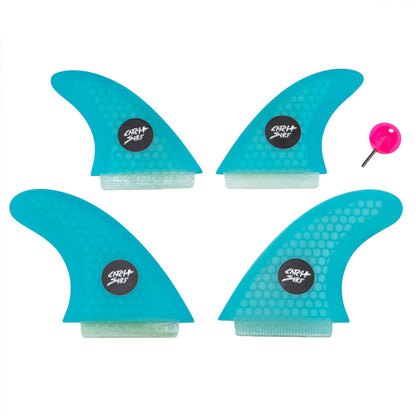 Catch Surf - Ultra Hi-Perf Quad Fin Kit - Cyan Surfboard Fins Catch Surf