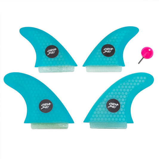 Catch Surf - Ultra Hi-Perf Quad Fin Kit - Cyan Surfboard Fins Catch Surf