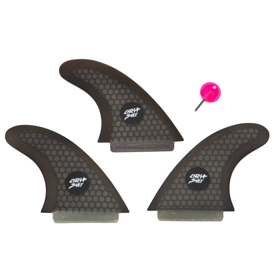 Catch Surf - Ultra Hi-Perf Tri Fin Kit - Black Surfboard Fins Catch Surf