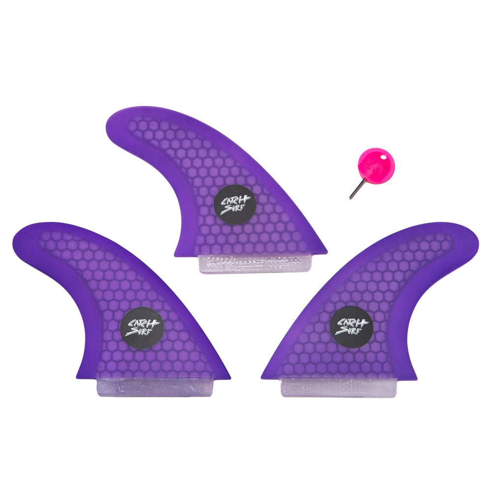 Catch Surf - Ultra Hi-Perf Tri Fin Kit - Purple Surfboard Fins Catch Surf