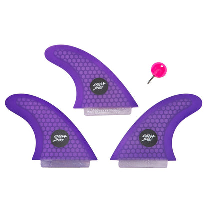 Catch Surf - Ultra Hi-Perf Tri Fin Kit - Purple Surfboard Fins Catch Surf