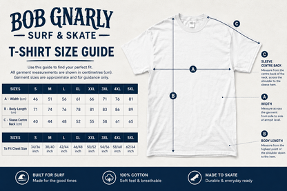 Bob Gnarly Surf & Skate Timeless Classic T-Shirt Black
