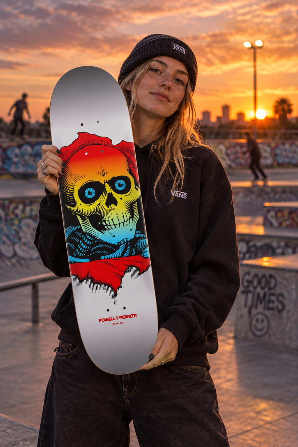 Powell Peralta Ripper Yellow Fade 242 Skateboard Deck 8"