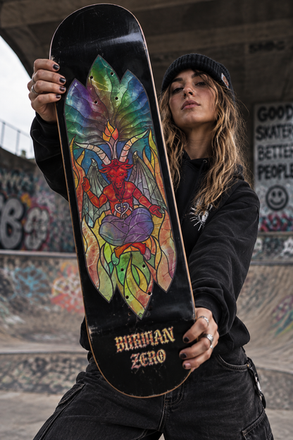 Zero Skateboard Deck Stained Glass Burman 8.5" Skateboard Deck Zero