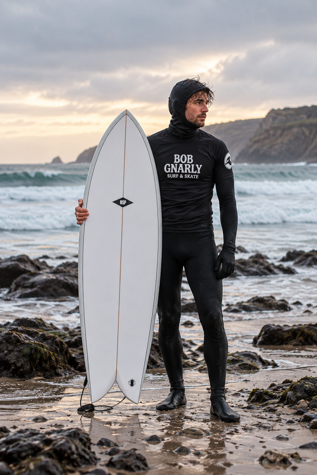 NSP Elements Double Vision Shortboard Surfboard 6'2" - White