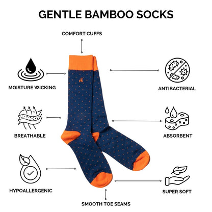 Classic Red Bamboo Socks (Comfort Cuff) Socks Swole Panda