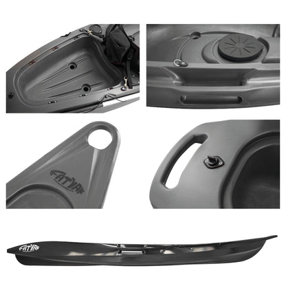 Mahee Eco Tandem Kayak | 100% Ocean Plastic | Black | Stable & Durable Sit-on-Top Kayak Fatyak Kayaks
