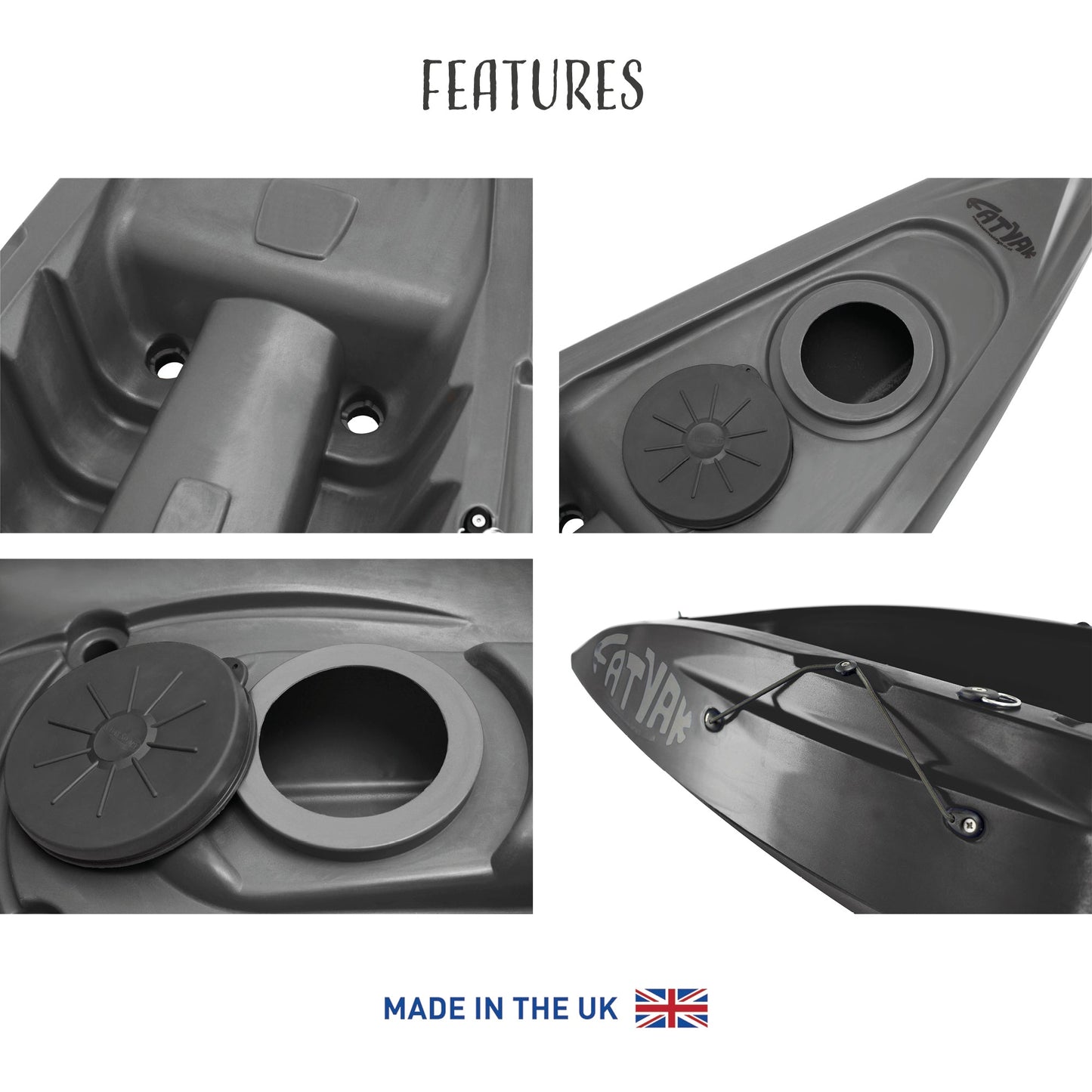 Kaafu Eco Fishing Kayak | 100% Ocean Plastic | Black | Complete Package